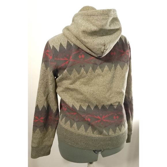 Ralph Lauren RRL Vintage Aztec Sherpa Lined Hooded Sweater Jacket Sz L Large - Picture 4 of 10